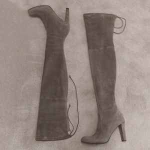 Stuart Weitzman over-the-knee Highland boot suede